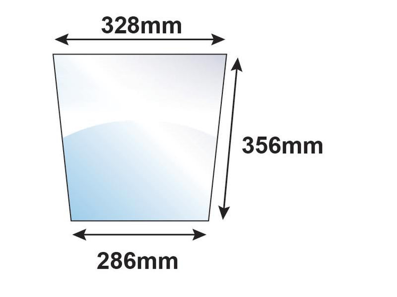 Lower Front Glass RH & LH | Sparex Part No.S.10041 - Farming Parts