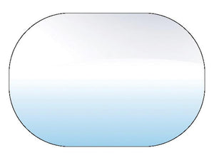 Oval with a gradient background transitioning from light blue at the bottom to white at the top, reminiscent of the smooth glazing rubber finish on Sparex Lower Front Glass, Sparex Part Number: S.100915.