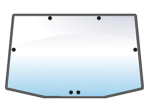 Illustration of the Sparex Windscreen (Sparex Part Number: S.100953), a clear, rectangular windshield with rounded corners and multiple mounting holes, ideal for auto parts and Sparex supplies.