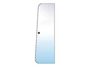 Illustration of a Door Glass from Sparex (S.10150) featuring a single round black handle. The door has a gradient color transitioning from light blue at the bottom to white at the top.