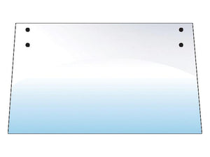 A rectangular sheet of clear, slightly tinted glass with four black screw holes, one in each corner. The glass is set against a plain white background and classified under tariff code 8708299000. This product is known as the "Rear Window" and has the Sparex Part Number S.101994 from the brand Sparex.