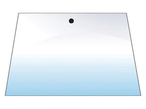 An illustration of a trapezoidal shape with a small black dot centered at the top edge, featuring a gradient color transition from white to blue from top to bottom, reminiscent of the Rear Window | Sparex Part Number: S.101999 packaging by Sparex.