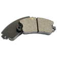 Two Sparex Brake Pads (Sparex Part No. S.102720) with metal backing plates, one displaying the friction material and the other showing the rear side, isolated on a white background. Compatible with MF30.6 models and crafted to meet Sparex quality standards.