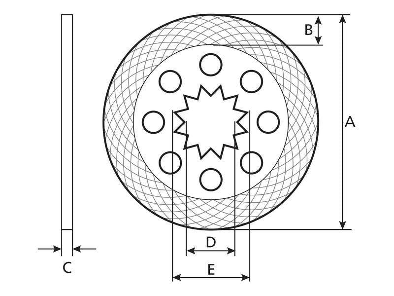 Sparex Brake Friction Disc. OD 178mm | S.102732 - Product Image 2