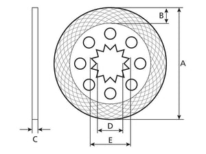 Sparex Brake Friction Disc. OD 178mm | S.102732 - Product Image 2
