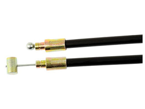 Close-up view of two Sparex Engine Stop Cables, each with a length of 1118mm and outer cable length of 1044mm, featuring metal fittings on both ends and positioned side by side, highlighting the durability and precision typical of Sparex components.