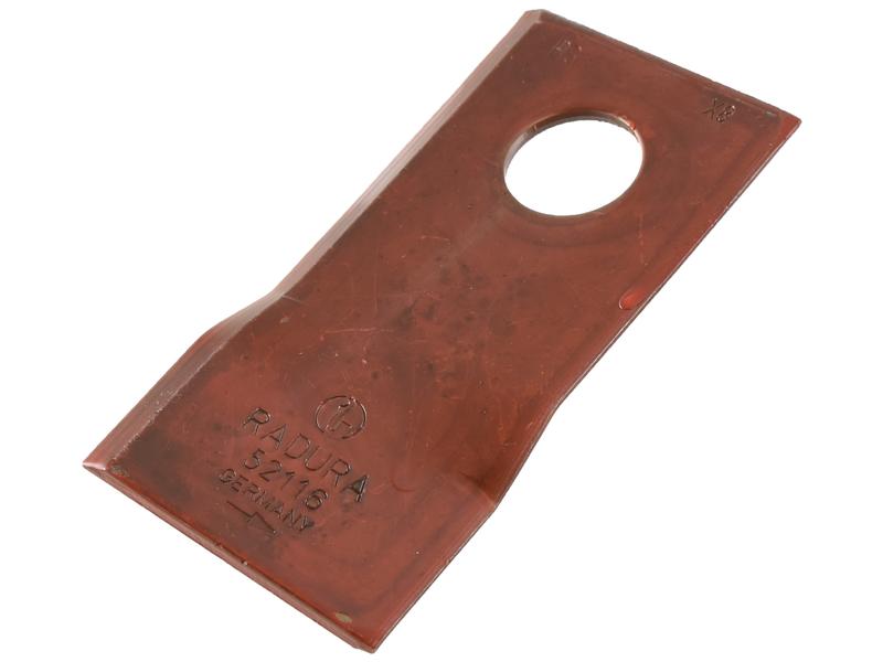 Mower Blade - 96 x 48x3mm - Hole Ø19mm - LH - Replacement for Pottinger | Sparex Part Number: S.105695