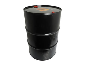 A black industrial barrel featuring a sealed lid and a red and orange label on top, indicating its contents: Universal Oil 10W/30, 200 ltr(s) by Sparex (Sparex Part Number: S.105862).