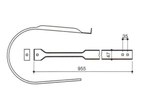 Sparex Pick Up Reel Band To fit as: 706868129 | S.106045 - Product Image 2