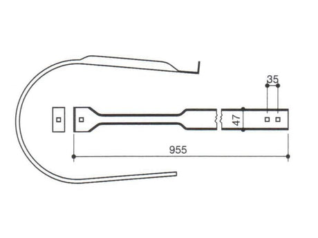 Sparex Pick Up Reel Band To fit as: 706868129 | S.106045 - Product Image 2