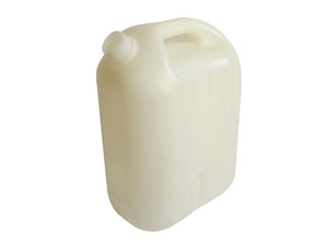 The Sparex Tank 22ltr white (Sparex Part Number: S.106568) is an opaque white plastic jerry can featuring a handle and a screw cap, designed for compatibility with TF EV-24.