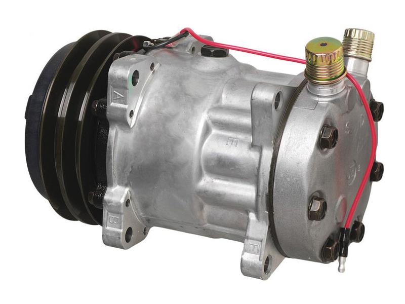 The Sparex Compressor (SD510HD) | Sparex Part Number: S.106710 features an industrial finish, a belt pulley, and visible electrical connections.