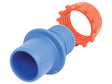 A blue plastic nozzle with a ribbed design, paired with an orange hex nut, likely used for a hose connection. Bearing the quality associated with Sparex products and available under the name "Conversion Set - Class C, HD - 1''" (Sparex Part Number: S.106928), this setup ensures a reliable and secure fit.