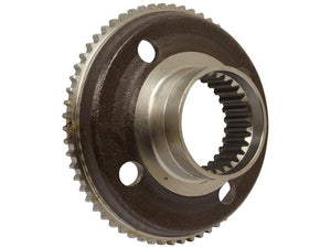 This transmission gear, identified by the Sparex Part Number S.107466, features a central hollow cylinder and three large holes around its perimeter, along with teeth around its edge. For related products or to inquire about the tariff code, visit Sparex.