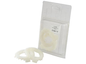 A pack of two Sparex ECO B/RINGS 2x41 (Small) white plastic gears, displayed with one inside transparent packaging and one placed in front of it.
