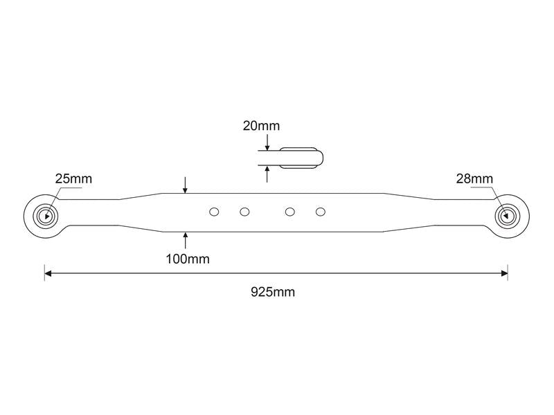 Sparex Lower Link Lift Arm - Ball Ø 28mm - Ball Ø 28mm - RH & LH | S.108572 - Product Image 2