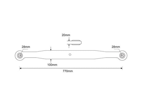 Sparex Lower Link Lift Arm - Ball Ø 25.5mm - Ball Ø 28mm - RH & LH | S.108575 - Product Image 2