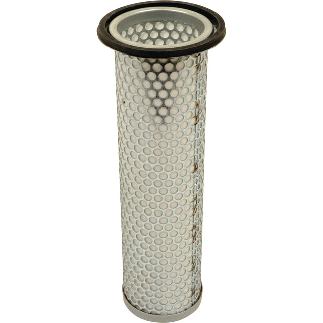 The Sparex Air Filter - Inner - AF4654 (Part No. S.108921) is a cylindrical metallic filter with a perforated outer surface and a rubber seal at one end, specifically designed for Case IH equipment.