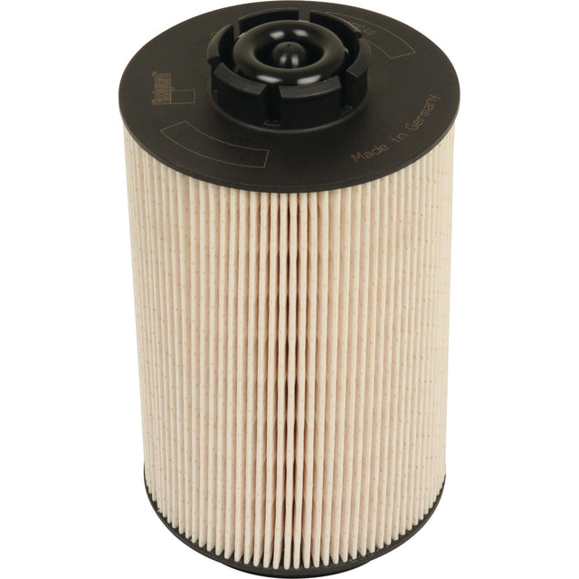 Close-up of a cylindrical Sparex air filter, model Fuel Filter - Element - FF5769 with pleated paper and black plastic end caps, labeled "Made in Germany.