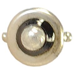 A close-up image of a Sparex Light Bulb (Filament), 12V, 2W, BA9s - Part No. S.109966, featuring a metallic circular body with a raised central area encircled by concentric black and silver rings, and two small protrusions on its sides.