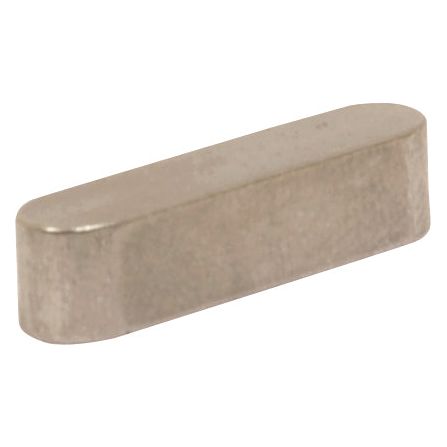 A Sparex Metric Parallel Key (DIN 6885A), dimensioned at 8mm x 10mm x 40mm, with a silver metallic finish and rounded edges, resembling a small bar or magnet.