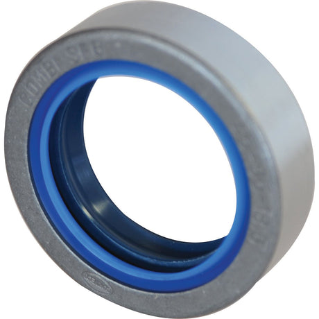 Close-up of a Sparex Metric Rotary Shaft Seal in grey and blue, featuring an outer grey ring and inner blue sealing ring. This 45 x 65 x 18.5mm seal, identified as Sparex Part No.S.111029, is commonly used in Valmet & Valtra machinery.