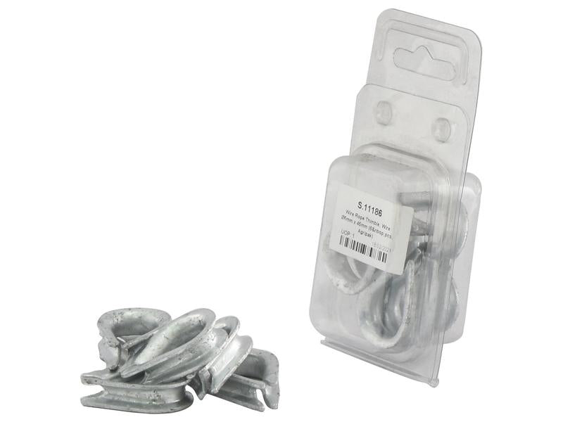Sparex Agripak 6 pcs. Wire Rope Thimble 6 x 45mm Heavy-Duty Set | S.11186