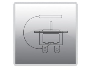 Illustration of the Thermostatic Switch (Sparex Part Number: S.112275) with connection wires and terminals, displayed on a gradient grey background. Discover more at Sparex, your source for related products.