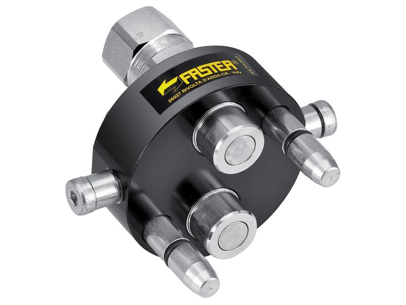 Sparex | Faster Multiport Coupling - 2 Ports 3/8'' Body x 1/2'' BSP Female Thread (Mobile Part)