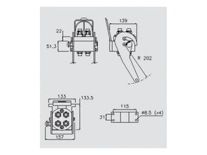 Faster Multiport Coupling - 4 Ports 3/8'' Body x M22 x 1.50 Metric Male Thread (Fixed Part) | S.112613 - Product Image 2