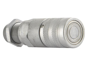 Faster Flat Faced Coupling Female 3/8'' Body x M18 x 1.50 Metric Male Bulkhead | S.112689 - Product Image 1