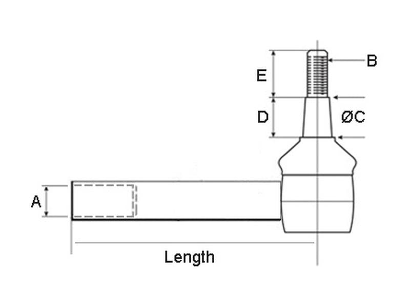 Sparex Track Rod, Length: 54mm | S.113784 - Product Image 2