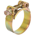 Introducing the Sparex Heavy Duty Hose Clip: Ø56-59mm (Part No. S.11388), a robust clip made from galvanized steel and equipped with a single bolt clamp mechanism for secure tightening.