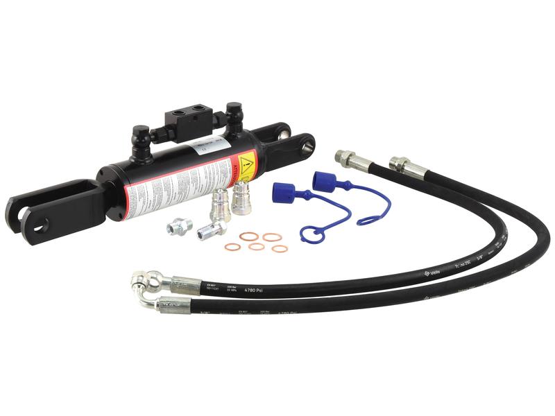 Sparex Hydraulic Levelling Box (Supplied with: Hoses) - Fork Hole Ø 22mm - Fork Hole Ø 22mm - Min. Length: 480mm, Cylinder Bore: 70mm. | S.113926 - Product Image 1
