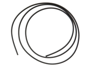 A coiled Sparex O Ring Cord 2.4mm x 1m in black, lying on a white background.