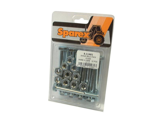 Sparex Shear Bolt, M10 x 1.50x90mm (10 pcs. Agripak) | S.11461 - Product Image 1