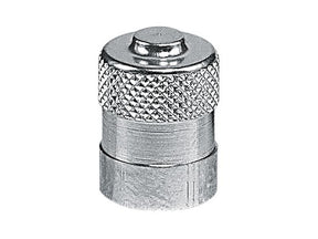 The Valve Cap Metal (Alternative to S.52257) by Sparex, with part number S.115220, features a metallic knurled design with a textured grip and smooth base—perfect for maintaining your vehicle in tip-top condition.
