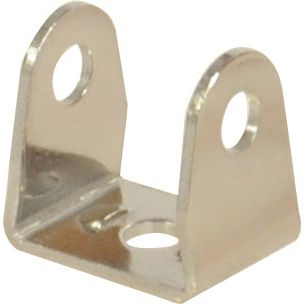 Introducing the Sparex S.115244 Bracket for Work Light, a durable metal bracket with two upright arms, each featuring a hole near the top, and a base with a central hole. Perfect for mounting or securing applications, this versatile bracket is designed to efficiently install a work light.