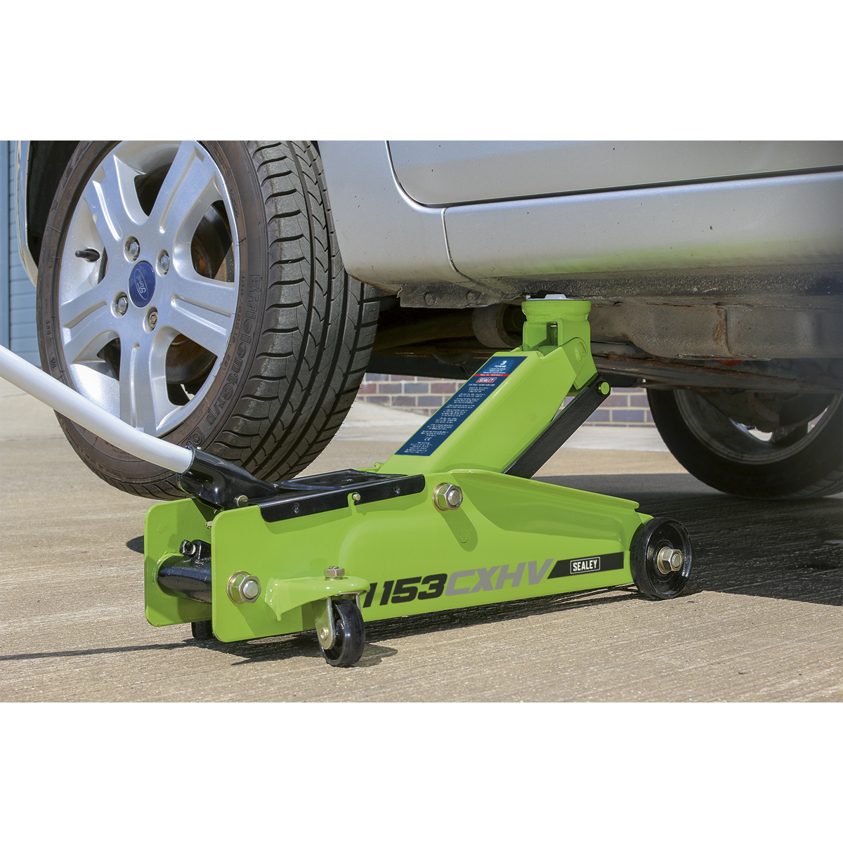 Trolley Jack 3 Tonne Long Reach Heavy-Duty Hi-Vis - 1153CXHV - Farming Parts