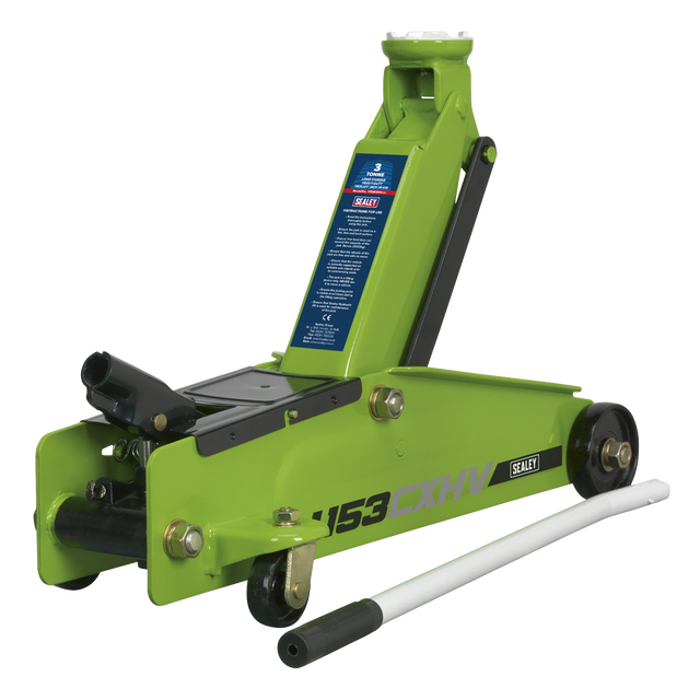 Trolley Jack 3 Tonne Long Reach Heavy-Duty Hi-Vis - 1153CXHV - Farming Parts