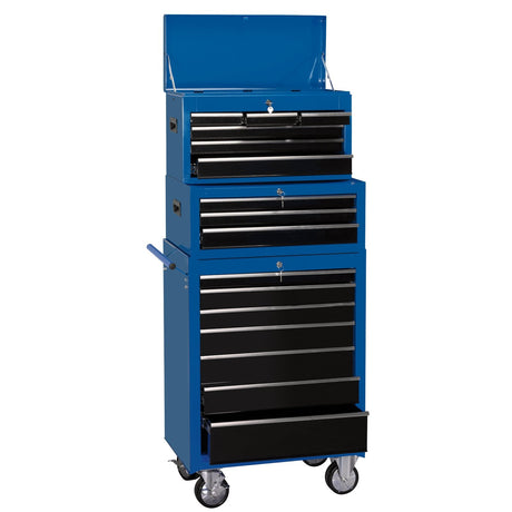 Draper Combination Roller Cabinet And Tool Chest, 16 Drawer, 26" - TC6D/TIC3D/RC7D - Farming Parts