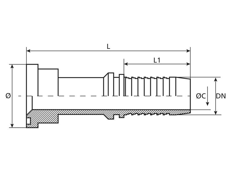 Dicsa 3/4'' x 38.1mm Straight Flange (3000psi) | S.116929 - Product Image 3