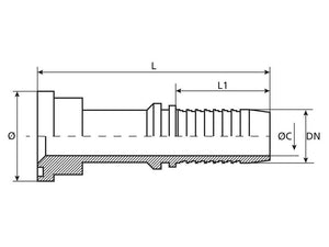 Dicsa 3/4'' x 38.1mm Straight Flange (3000psi) | S.116929 - Product Image 3