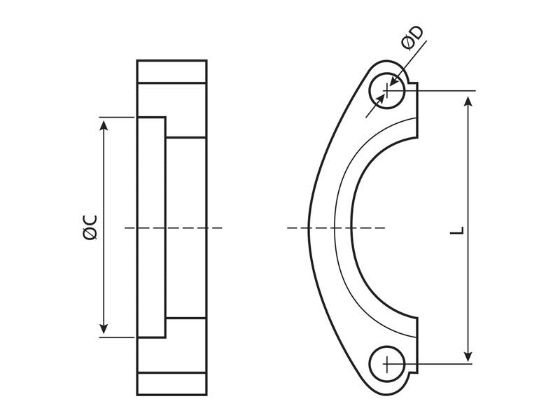 Dicsa SAE Split Flange 1'' x 48.41mm (6000psi) | S.116975 - Product Image 3