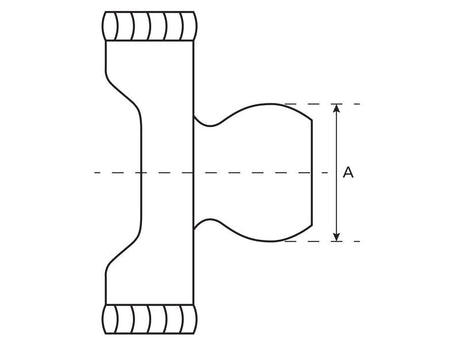Weasler PTO Wide Angle Tube Yoke (U/J Size: 32 x 76 & 27 x 94mm) Profile: Star, Size: 51.5 x 37mm, Ref: S4GA. | S.117850 - Product Image 2