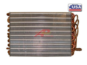 Rectangular metal Sparex Evaporator with copper coils, featuring a "Made in the USA" label in the top right corner. Compatible with John Deere 4720 tractors.