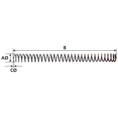 Compression Spring, Spring &Oslash;19mm, Wire &Oslash;2.64mm, Length: 150mm.
 - S.11868 - Farming Parts