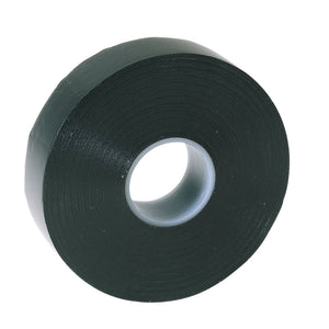 A roll of Draper Insulation Tape, flame-resistant black PVC with a white central core, measuring 33 meters by 19 millimeters.