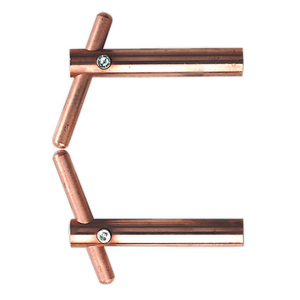 Image of the Sealey Spot Welding Arms 120mm Inclined Electrode Holder - 120/803150, featuring four angled extensions secured by screws in the middle, ideal for spot welding.