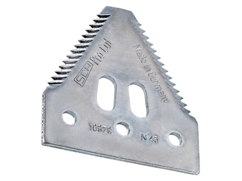Schumacher Knife section - over serrated - 80.5x76x2.7mm - Hole Ø6.5mm - Hole centres 51.5mm - Replacement forCNH, Capello, Helianthus | S.12010530 - Product Image 1